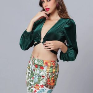 Alternative view of Two piece knit outfit with relaxed fit and velvet texture