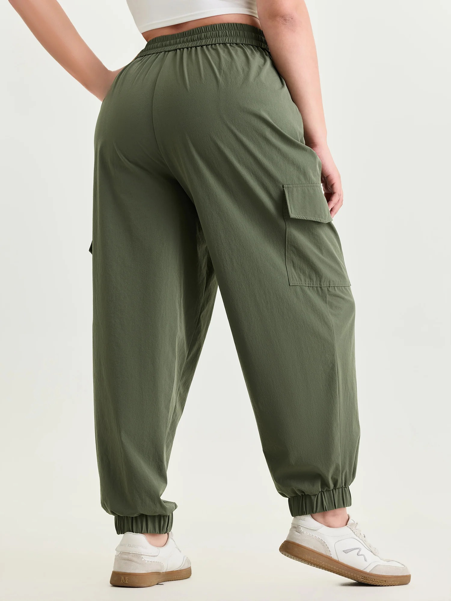 Cargo Sweatpants with Elastic Waist and Patch Pockets - Image 5