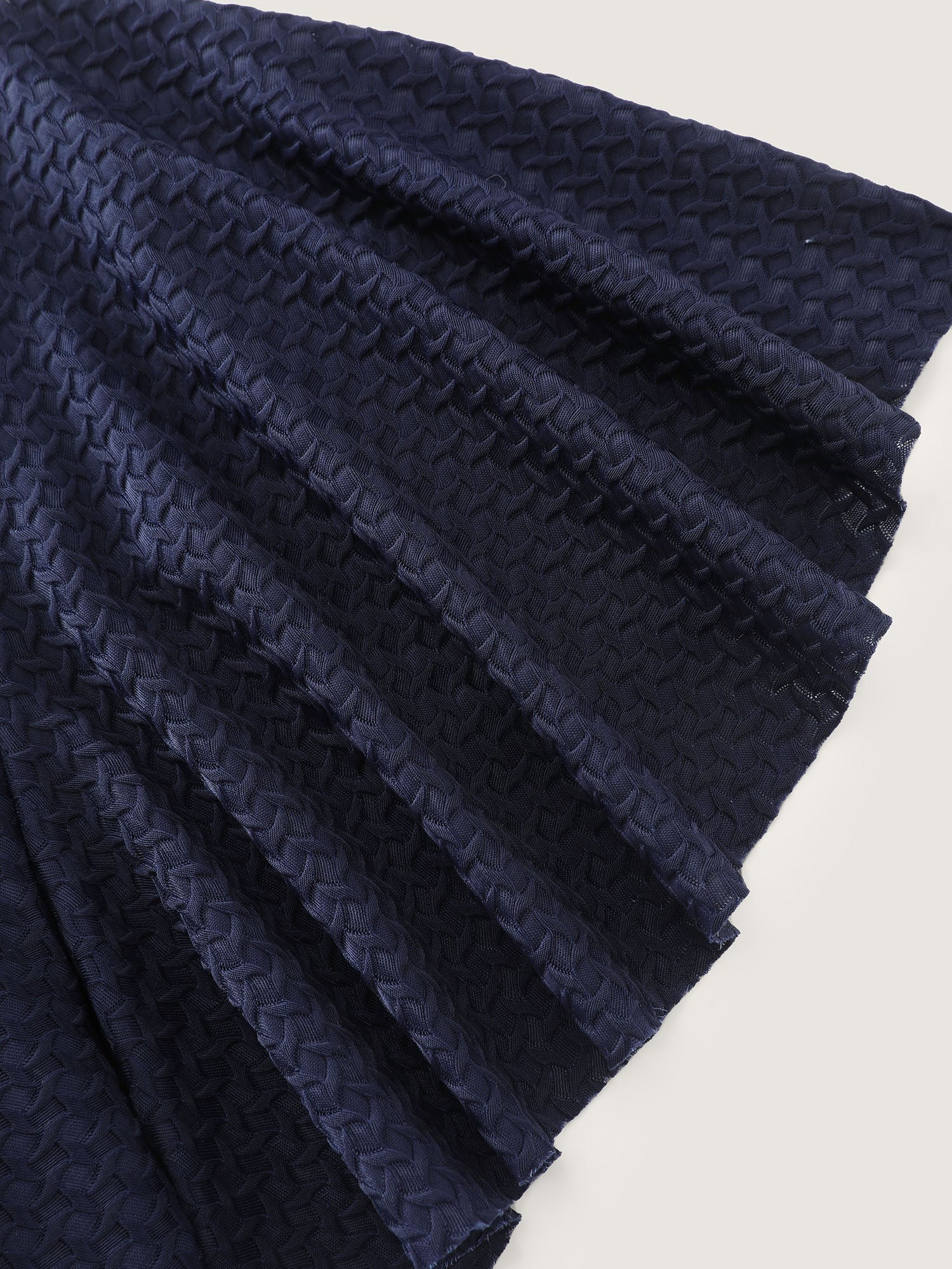 Textured V Neck Ruffle Sleeve Swim Dress with Belt and Full Coverage - Image 7