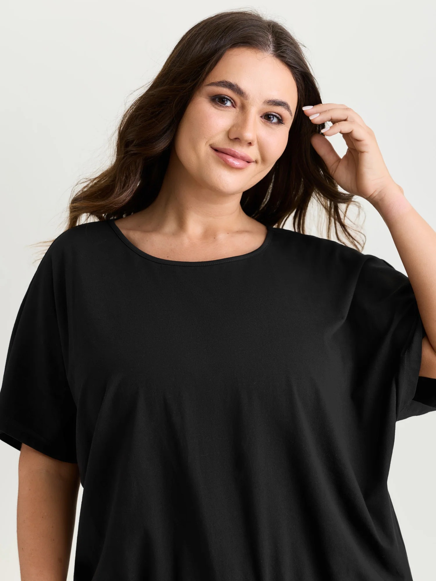 Ruffle Sleeve Round Neck Babydoll Top Short Sleeve - Image 2
